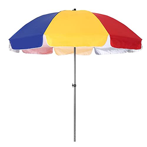 ISCBAFYX Farbiger Gartensonnenschirm, runder Strandschirm, höhenverstellbarer Außenschirm, für Innenhof, Balkon, Rasen, Camping gut von ISCBAFYX