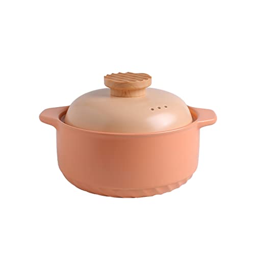 ISCBAFYX Suppen-Eintopftopf, Hochtemperatur-Auflauf, Keramik-Auflauf, Auflauf mit Deckel, Keramik-Auflauf (Farbe: Rosa, Größe: 32,6 x 20 cm) von ISCBAFYX