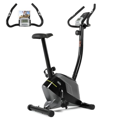 ISE Ergometer Heimtrainer Fahrrad mit LCD-Display, Fitness Bike Heimtrainer mit 8 verstellbare Widerstandsstufen, Puls, Sitzhöhe verstellbar, SY-8825 von ISE