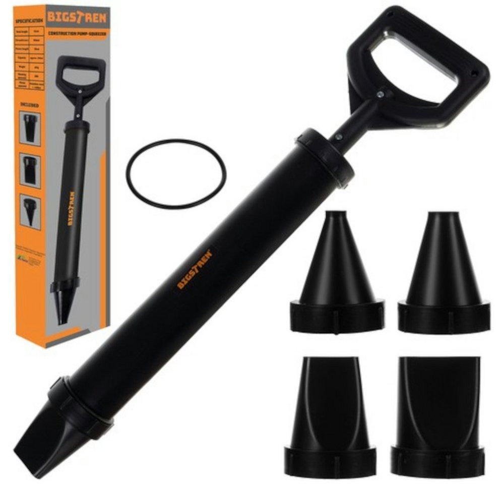 ISO TRADE Handpumpe Pumppresse (Verfugen Steinen und Platten, 6-tlg., Vakuumpistole, Handwerk, Werkzeug, Bauarbeiten), + 4 Düsen 850 ml Werkzeug von ISO TRADE