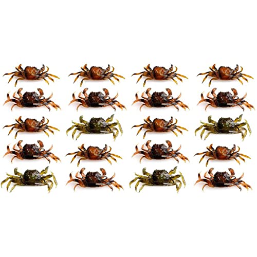 ISTOVO 20 StüCk Krabben KöDer, 3D Simulations Krabben Weich KöDer mit Spitzem Haken, Seefisch KöDer Schnalle von ISTOVO