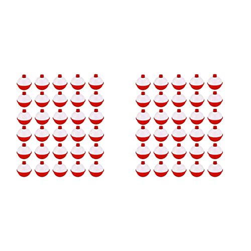 ISTOVO 60 Stück Angeln Bobbers 1, Druck Knopf Schnappen Angeln Schweben Rot und Weiß, Angeln Schweben und Bobbers von ISTOVO