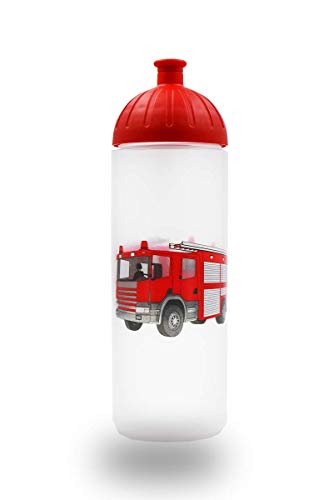 ISYbe Original Marken-Trink-Flasche für Kinder und Erwachsene, 700 ml, BPA-frei, Feuerwehr-Motiv, geeignet für Schule-Reisen-Sport & Outdoor, Auslaufsicher auch mit Kohlensäure von ISYbe