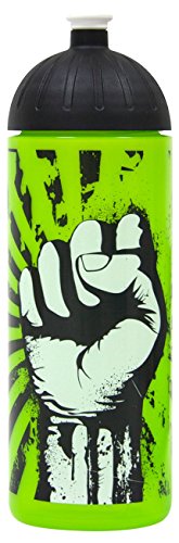 ISYbe Original Marken-Trink-Flasche für Kinder und Erwachsene, 700 ml, BPA-frei, Faust-Motiv, geeignet für Schule, Reisen, Sport & Outdoor, Auslaufsicher auch mit Kohlensäure, Spülmaschine-fest von ISYbe