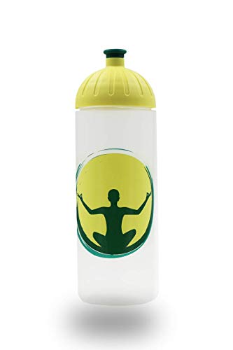 ISYbe Original Marken-Trink-Flasche für Kinder und Erwachsene, 700 ml, BPA-frei, Yoga-Motiv, geeignet für Schule-Reisen-Sport & Outdoor, Auslaufsicher auch mit Kohlensäure, Spülmaschine-fest von ISYbe