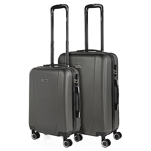 ITACA - Gepäck-Sets, Reisekoffer, Reisekoffer Set, Kofferset, Hartschalenkoffer, Trolley-Set, Luggage - Große Auswahl an Koffer & Trolleys für Jede Reise! 71115, Antrazit von ITACA