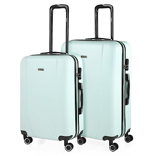 ITACA - Gepäck-Sets, Reisekoffer, Reisekoffer Set, Kofferset, Hartschalenkoffer, Trolley-Set, Luggage - Große Auswahl an Koffer & Trolleys für Jede Reise! 71116, Minzgrün von ITACA