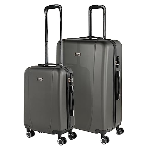 ITACA - Gepäck-Sets, Reisekoffer, Reisekoffer Set, Kofferset, Hartschalenkoffer, Trolley-Set, Luggage - Große Auswahl an Koffer & Trolleys für Jede Reise! 71117, Antrazit von ITACA