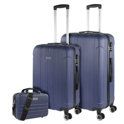 ITACA - Gepäck-Sets, Reisekoffer, Reisekoffer Set, Kofferset, Hartschalenkoffer, Trolley-Set, Luggage - Große Auswahl an Koffer & Trolleys für Jede Reise! 771116B, Jeansblau von ITACA