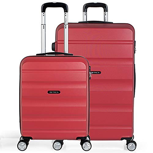 ITACA - Gepäck-Sets, Reisekoffer, Reisekoffer Set, Kofferset, Hartschalenkoffer, Trolley-Set, Luggage - Große Auswahl an Koffer & Trolleys für Jede Reise! T71617, Coral Rot von ITACA