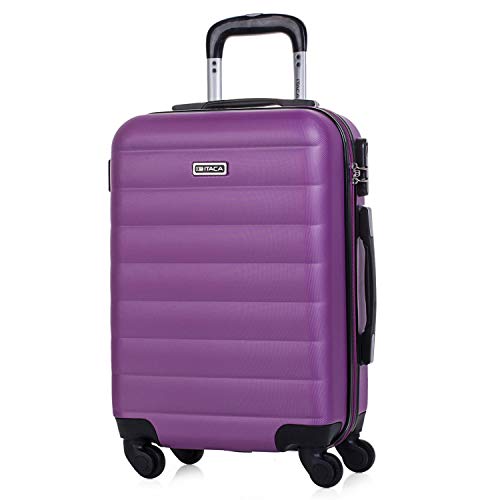 ITACA - Handgepäck Koffer Trolley - Reisekoffer Mit Rollen und Reisekoffer Hartschalenkoffer für Vielreisende 71250, Violet von ITACA