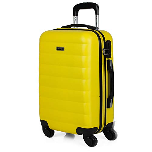 ITACA - Handgepäck Koffer Trolley - Reisekoffer Mit Rollen und Reisekoffer Hartschalenkoffer für Vielreisende 71250, Gelb von ITACA