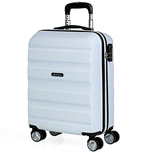 ITACA - Handgepäck Koffer Trolley - Reisekoffer Mit Rollen und Reisekoffer Hartschalenkoffer für Vielreisende T71650, Weiss von ITACA