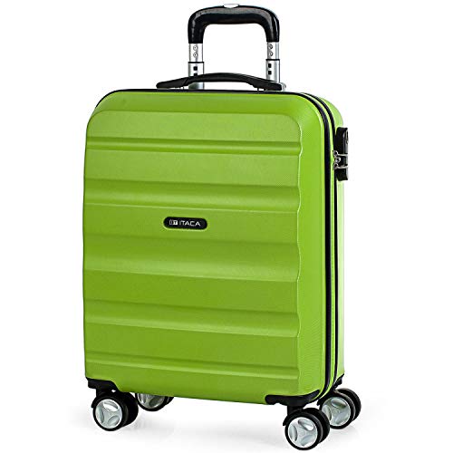 ITACA - Handgepäck Koffer Trolley - Reisekoffer Mit Rollen und Reisekoffer Hartschalenkoffer für Vielreisende T71650, Pistaziengrün von ITACA