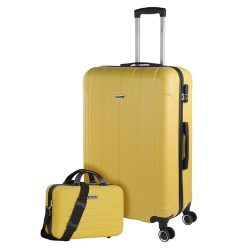 ITACA - Gepäck-Sets, Reisekoffer, Reisekoffer Set, Kofferset, Hartschalenkoffer, Trolley-Set, Luggage - Große Auswahl an Koffer & Trolleys für Jede Reise! 771170B, Gelb von ITACA