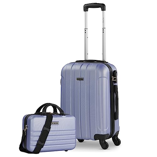 ITACA - Handgepäck Koffer Trolley - Reisekoffer Mit Rollen und Reisekoffer Hartschalenkoffer für Vielreisende 771150B, Malve von ITACA
