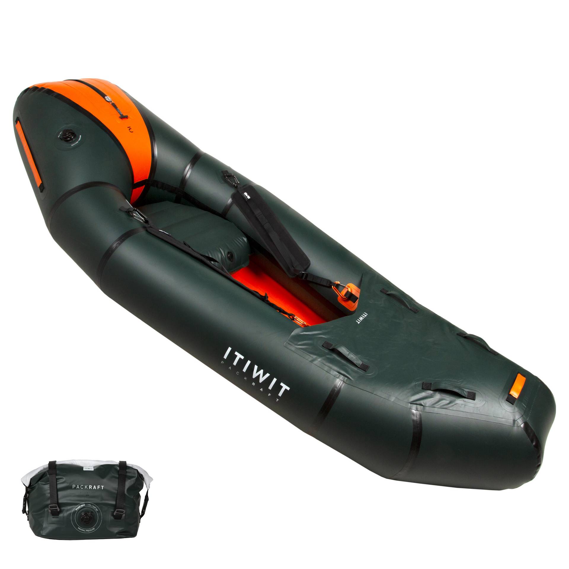 Kajak Packraft 500 aufblasbar TPU Fluss wasserdichter RV 1-Sitzer - PR500 von ITIWIT