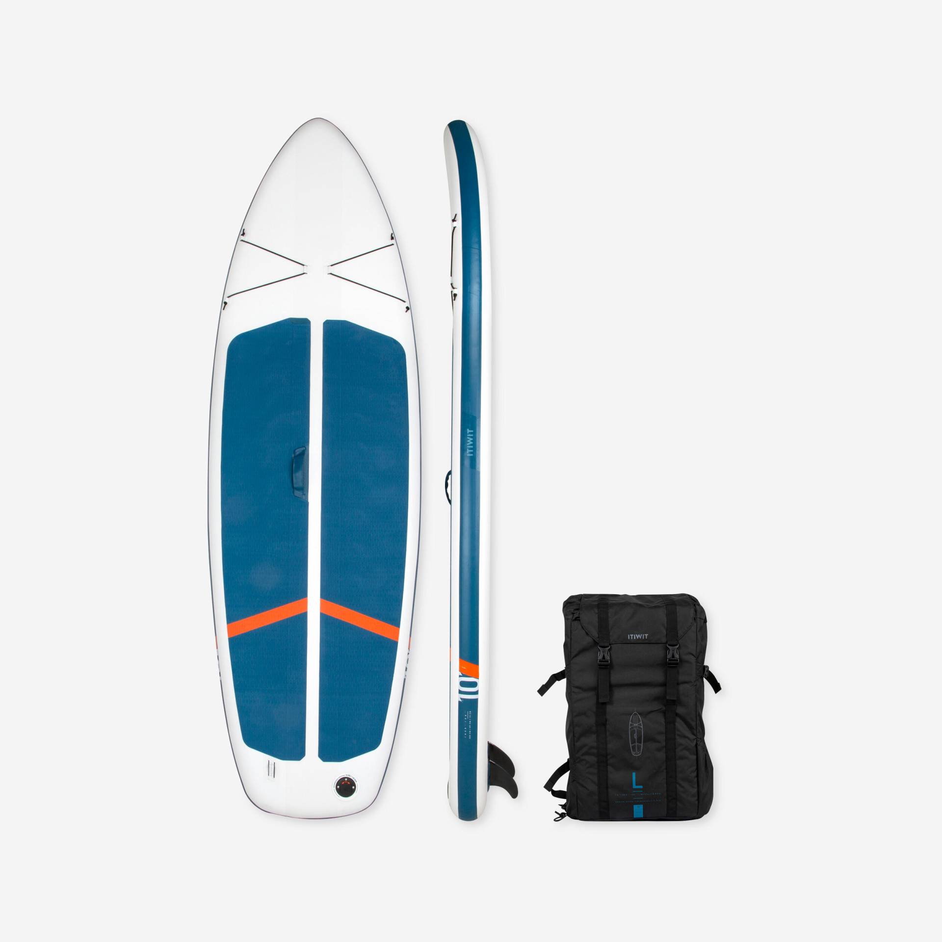 Stand up Paddle Board ultra kompakt und stabil 10 Fuß (max. 130 kg) - weiss/blau von ITIWIT