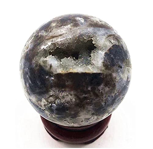 IXITAB Loch mit Sphalerit-Kristall, aus natürlichem Quarzkristall, handgefertigt. Anhänger hier. Farbe: 228 g - 52 mm von IXITAB
