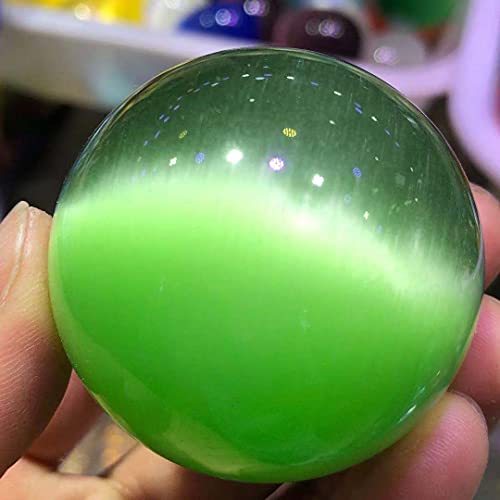 IXITAB Seltenes Geschenk, Kristallkugel, Katzenauge, Grün, natürlicher Kristall (Größe: 40 mm) von IXITAB