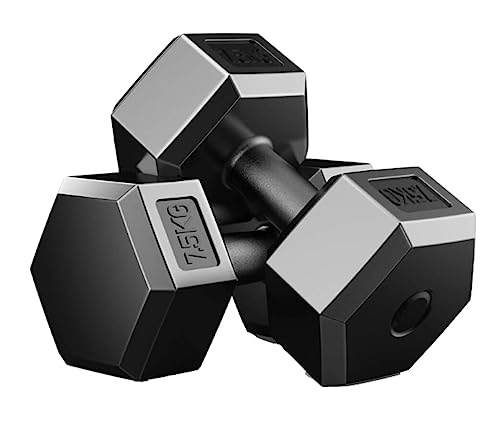 Hantel, Hanteln Set Gewichte 2 Stück Hantel Sechseck for Training Workout Gewichtsverlust Sport(10kg(5kg*2)) von IXMLDAXD