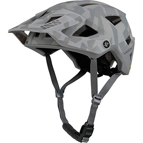 IXS Art: Uni Trigger Am MIPS MTB/E-Bike/Cycle Helm, Grau mit Camouflage-Muster, Taille ML (58-62cm) von IXS