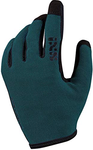 IXS Carve Gloves Grün - Ergonomische robuste MTB Handschuhe, Größe Kids - XL - Farbe Everglade von IXS