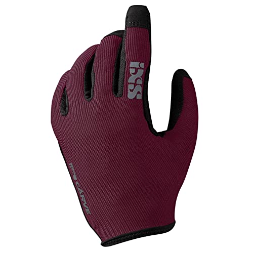 IXS Carve Gloves Lila/Violett - Ergonomische robuste MTB Handschuhe, Größe L - Farbe Raisin von IXS