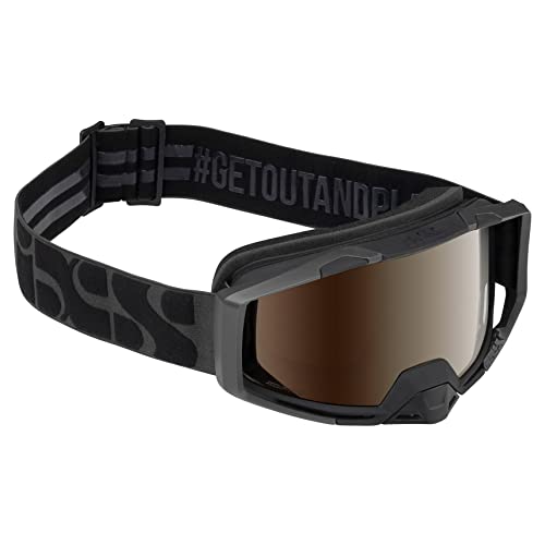 IXS Goggle Trigger+ polarisierte Brille, Einheitsgröße, Unisex, Erwachsene, Schwarz, Einheitsgröße von IXS