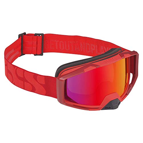 IXS Goggle Trigger Racing Red/Mirror Crimson Brille, rot, Einheitsgröße von IXS