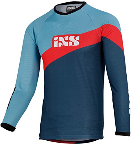 IXS Race Kids Jersey Brisk Night Blue KS (128) T-Shirt, Erwachsene, Unisex, Blau, S von IXS