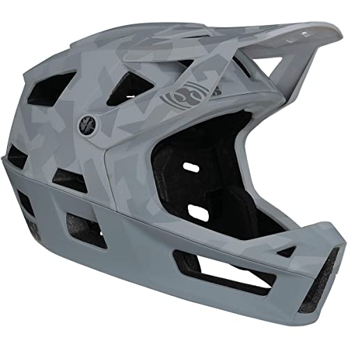 IXS Trigger FF MIPS Integralhelm für Mountainbike/E-Bike/BMX, Grau mit Camouflage-Muster, S/M von IXS