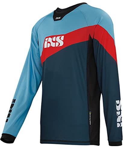 IXS Unisex-Erwachsene Race 7.1 Jersey Night Blue-Fluo red S Unterhemd, blau, S von IXS