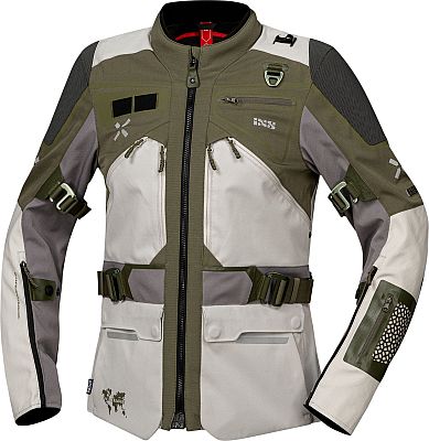 IXS Venture-Air 1.0, Textiljacke Damen - Hellgrau/Oliv/Grau - XXL von IXS