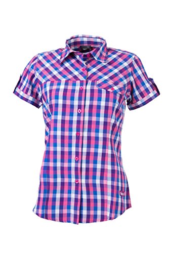 IZAS Damen Shirt Short Sleeve OVEK, Fuxia/Blue, M, IWSSS00590FX/BLM von IZAS