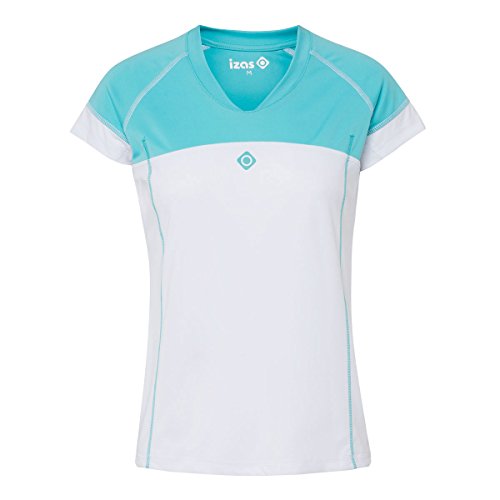 IZAS Kurzarm-t-Shirt Muska, Curacao Blau/Weiß, M, IWRTS01020CB/WHM von IZAS