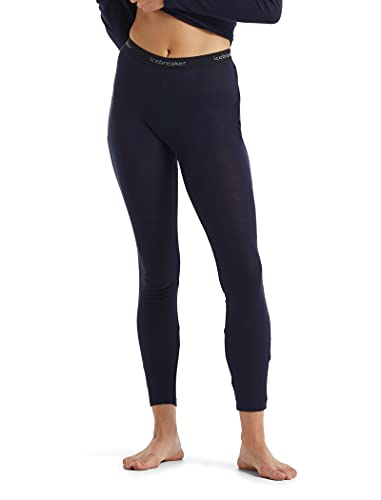 Icebreaker Merino Damen Standard 175 Everyday Cold Weather Base Layer Thermo Leggings, Midnight Navy, Small von Icebreaker Merino