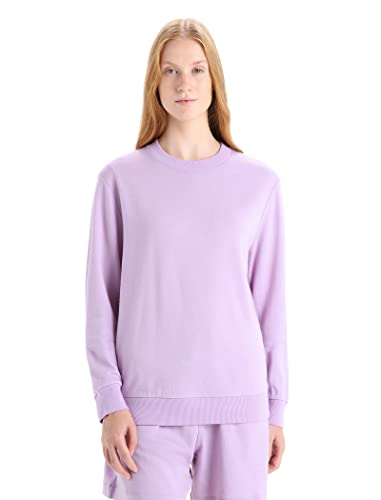 Icebreaker Merino Damen Standard Crush Langarm Casual Wool Lounge Sweatshirt Purple Gaze von Icebreaker Merino