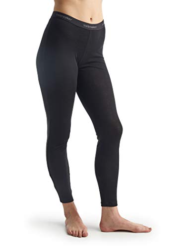 Icebreaker Damen Everyday Leggings - Lange Sportleggins - 100% Merinowolle Base Layer - Schwarz, S von Icebreaker