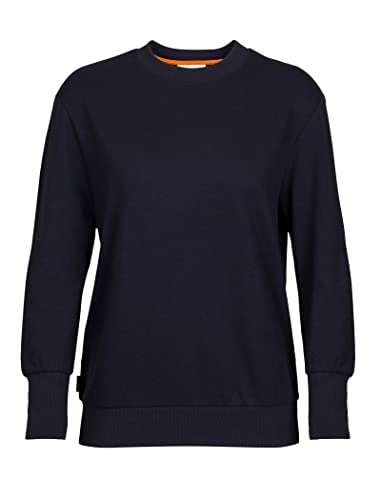 Icebreaker Damen Central II Pullover - Sweatshirt Damen - Merinowolle Mid Layer - Mitternachtsmarine, M von Icebreaker