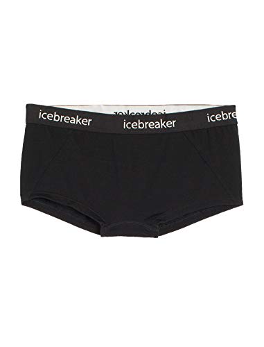 Icebreaker Merino Sprite Hot Pants Damen - Unterwäsche aus Merinowolle - Black, L von Icebreaker