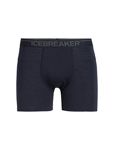 Icebreaker Herren Anatomica Boxershorts - Herren Unterhosen - Merinowolle Unterwäsche - Midnight Navy, XL von Icebreaker