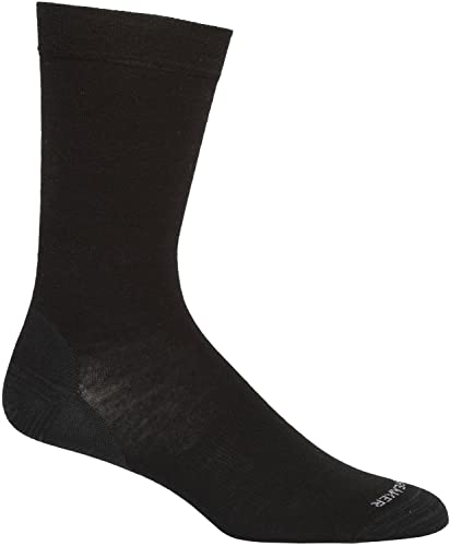 Icebreaker Herren Lifestyle Fine Gauge Crew Socken, Black-Gritstone Hthr, S-M von Icebreaker