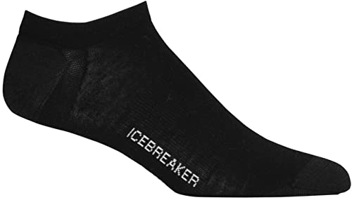 Icebreaker Herren Lifestyle Fine Gauge No Show Socken, Schwarz/Schnee, Large von Icebreaker