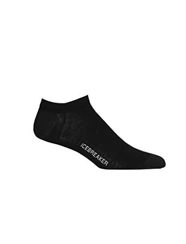 Icebreaker Herren Lifestyle Fine Gauge No Show Socken, Schwarz/Schnee, Large von Icebreaker