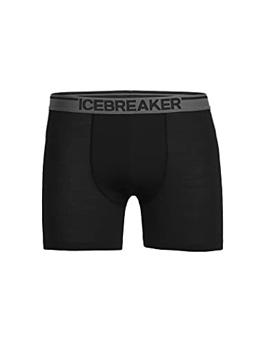 Icebreaker Herren Anatomica Boxershorts - Herren Unterhosen - Merinowolle Unterwäsche - Schwarz, L von Icebreaker