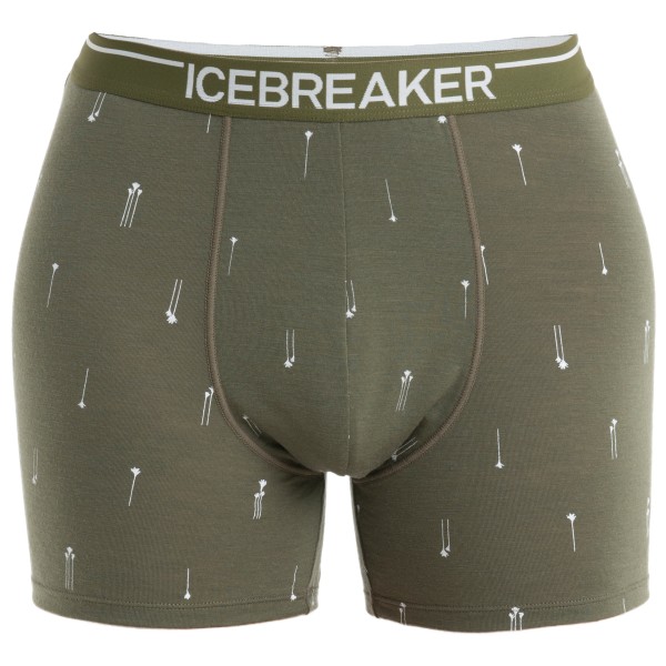Icebreaker - Merino Anatomica Boxers Palm Trail AOP - Merinounterwäsche Gr L oliv von Icebreaker