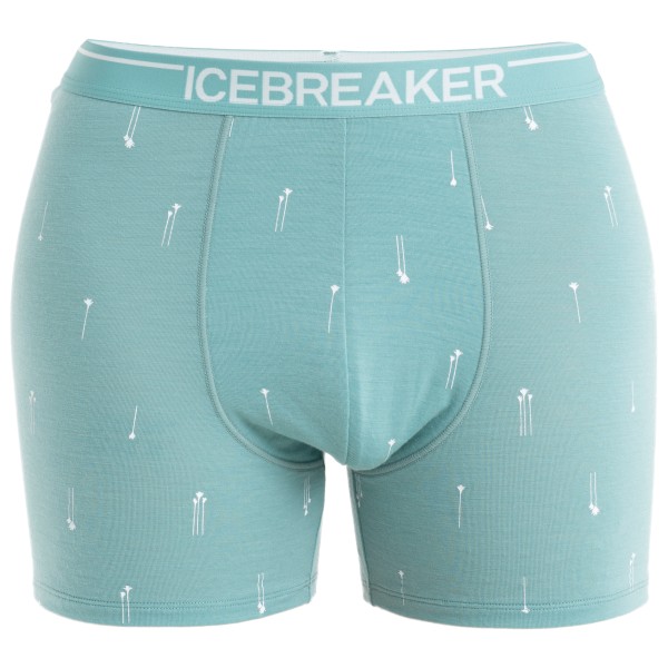 Icebreaker - Merino Anatomica Boxers Palm Trail AOP - Merinounterwäsche Gr M türkis von Icebreaker