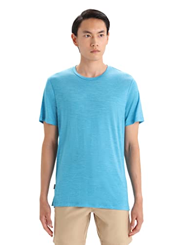 Icebreaker Sphere Ii Herren-T-Shirt, Kurzärmelig T-Shirt Geo Blue Hthr XL von Icebreaker