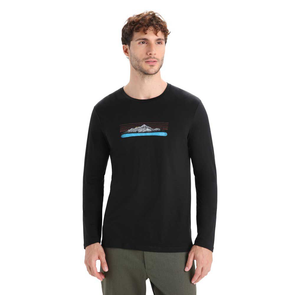 Icebreaker Tech Lite Ii Ski Fields Long Sleeve T-shirt Schwarz L Mann von Icebreaker